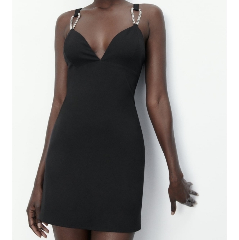 ZARA Sparkly Strap Dress - Picture 2 of 11